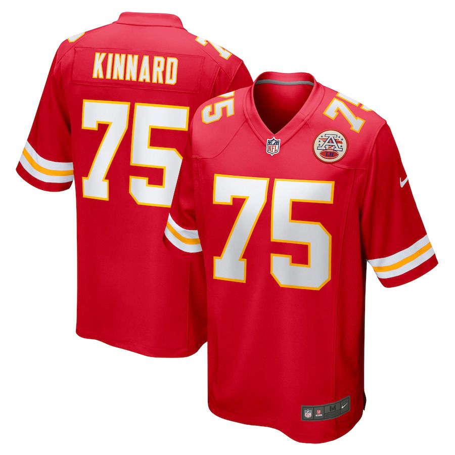 Men Kansas City Chiefs 75 Darian Kinnard Nike Red Game Player NFL Jersey